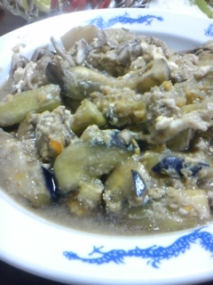 茄子と舞茸の炒め物