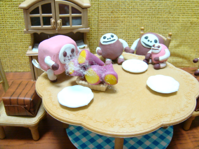 なまけアートシリーズ　焼き芋を食べよう２