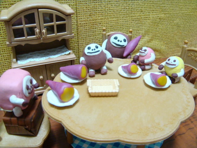 なまけアートシリーズ　焼き芋を食べよう３