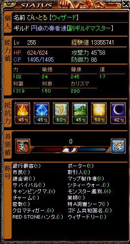 ２５５狩り時ステ