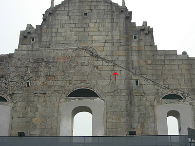 聖ポール天主堂の屋根跡