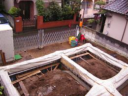 基礎のコンクリート打ち１