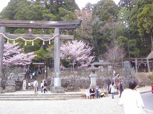 中社の入り口の鳥居