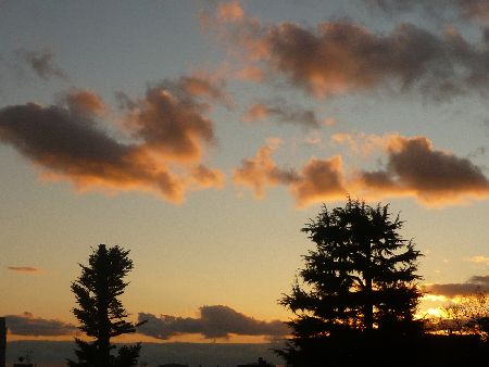 １月２日の夕焼け