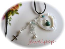 ハートのシェルのペンダント