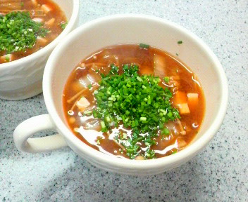 白菜とえのき茸と豆腐のお味噌汁