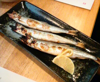 子持ちきゅうり魚の炭火焼き