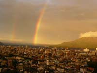 2008年9月18日台風と桜島と虹