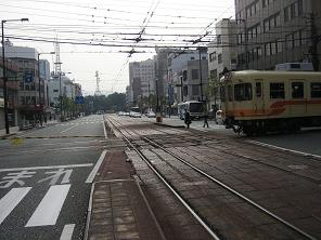 松山電車の踏切