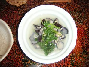 弥三郎十三湖しじみバター炒め