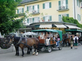 観光客を待つ馬車