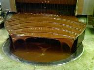 チョコレートの滝　アップ