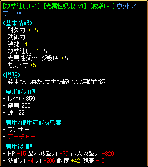攻速ウッドアーマーＤＸ