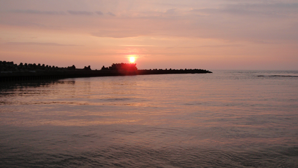 柿崎の夕日