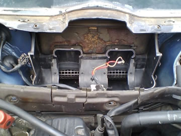 メルセデス・ベンツ、ブロアファンユニット内部