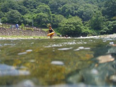 岡山県井原市天神峡にて