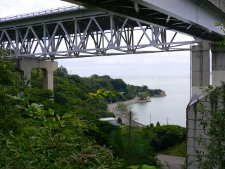 因島大橋上り途中