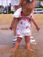 ひろくん海水浴デビュー