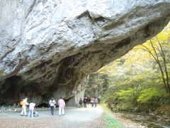 帝釈峡の雄橋にて