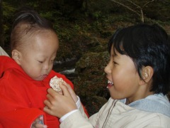 帝釈峡にて