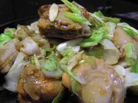 ホタテとキャベツの味噌炒め