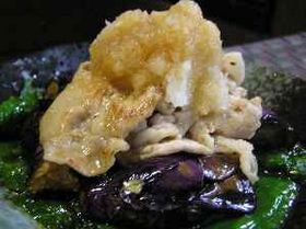 豚肉とナスとピーマンの揚げびたし