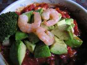 海老とアボカドのぶっかけトマトそうめん