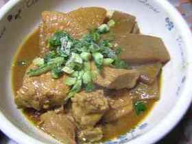 豚肉と大根とコンニャクの味噌煮