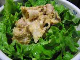 豚肉とレタスの味噌ドレッシング