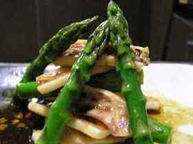 アスパラとイカの和え物