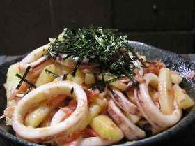 イカとジャガイモの明太子炒め