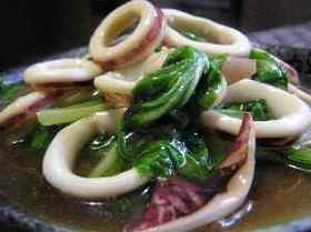 イカとしろ菜のアン炒め