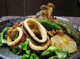 イカと野菜のリング揚げ