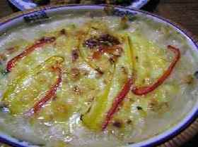 アツアツのチキンマカロニグラタン