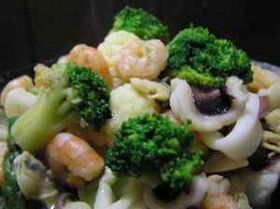 シーフードミックスのカレー炒め