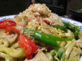 おかかたっぷり焼きうどん