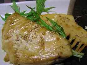 カジキと筍の照り焼き