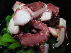 タコと小松菜の酢の物