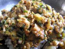 キノコと大根菜の和風ドライカレー