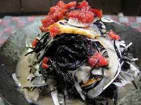 ヒジキと玉葱とちくわの梅ドレ