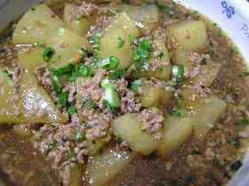 大根のひき肉あんかけ