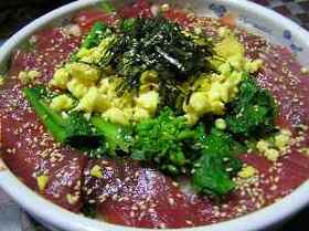 マグロの漬けのチラシ寿司