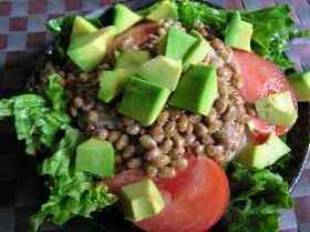 ツルツル納豆サラダそうめん