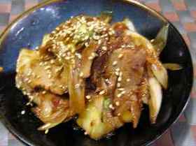 マグロの葱キムチ炒め