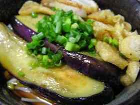 ナスのぶっ掛けそうめん