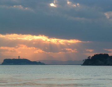 帰りがけの夕陽。４／４