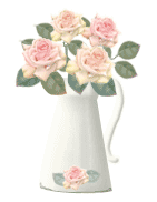薔薇の花瓶ピンク