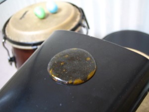 カウベルに、ペタリ♪