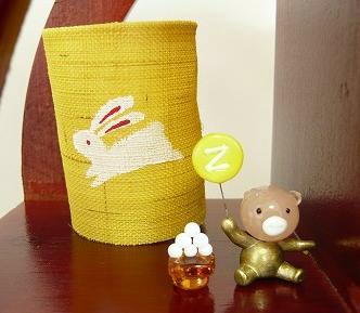 ２０１０年９月のディスプレイ／PC横（お月見ブタと行灯）