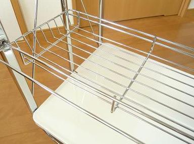 ワイヤーラックもあるので便利